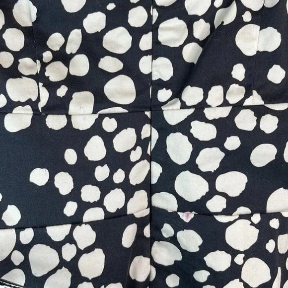 VINTAGE Jolibel Dots Midi Dress Black White Crossover V-neck Sleeveless Size 10 - Picture 7 of 10